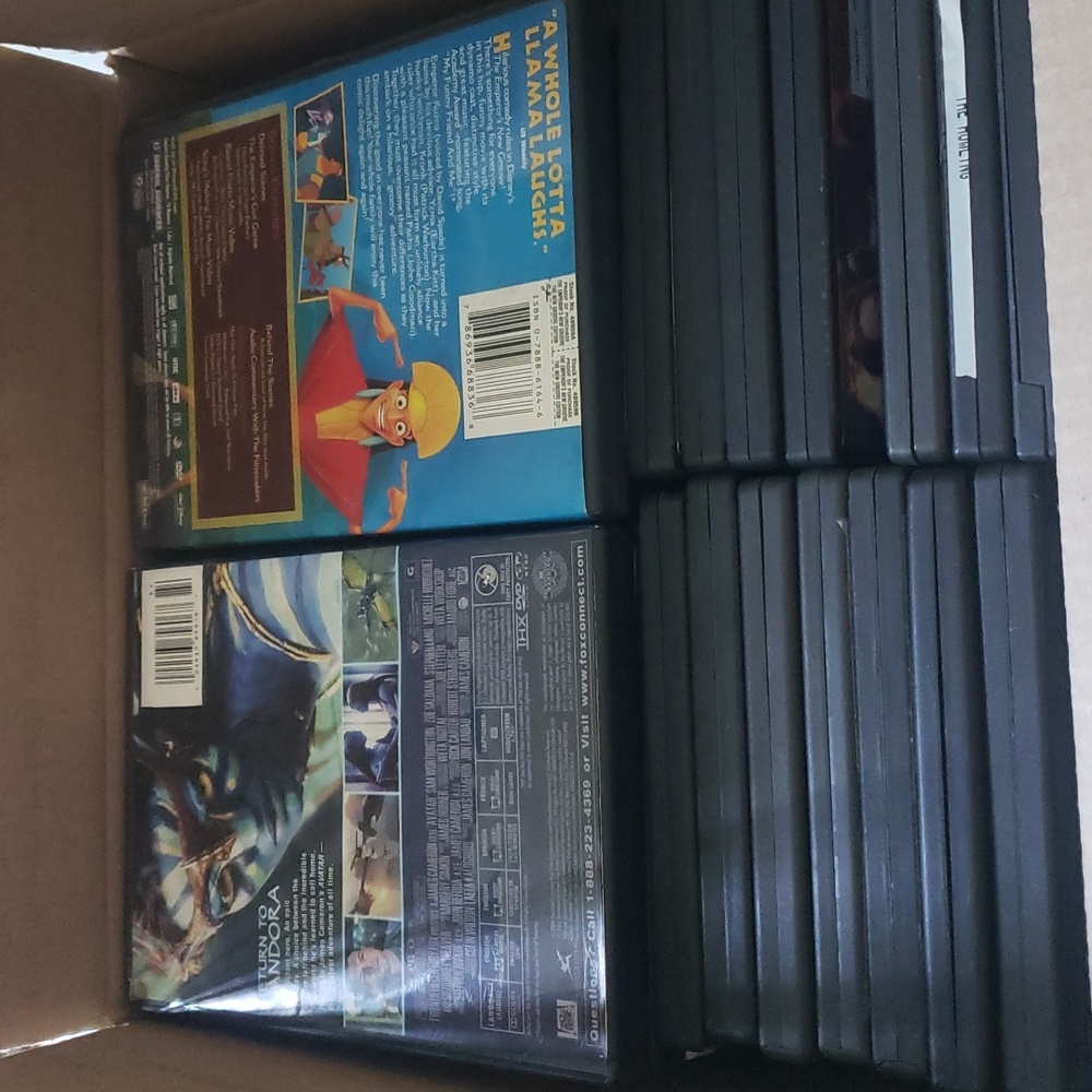 Empty DVD cases.